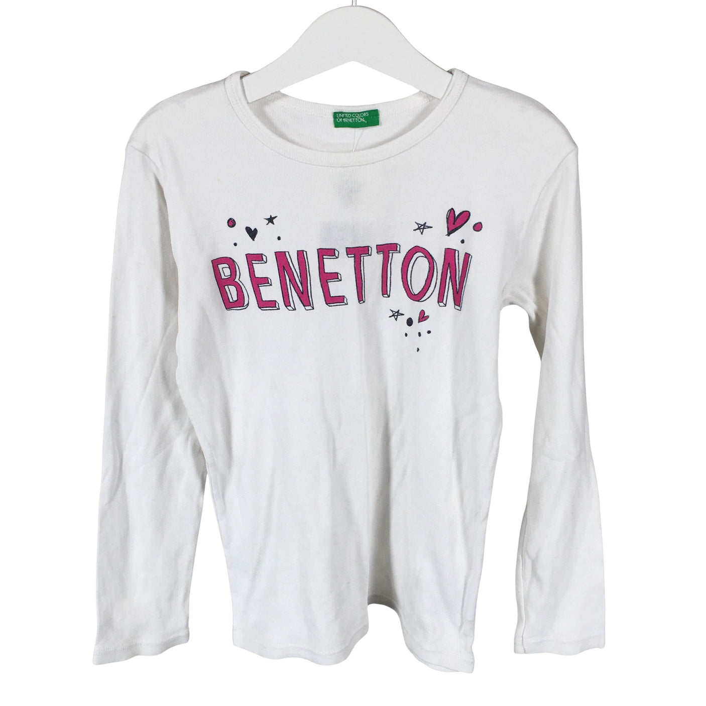 Unisex Benetton - Trikoopaita, koko 122 - 128 - Valkoinen (1)