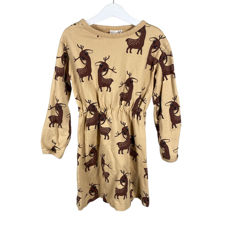 Tyttöjen Mainio - Collegemekko, koko 122 - 128 - Ruskea ()
