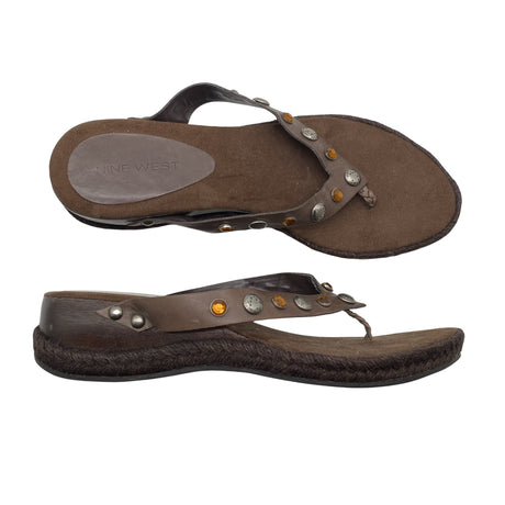 Naisten Nine West - Kiilakorkosandaalit, koko 40 - Ruskea ()
