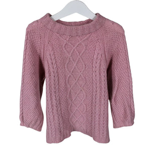Tyttöjen Handmade - Neulepaita, koko 134 - 140 - Vaaleanpunainen (1)