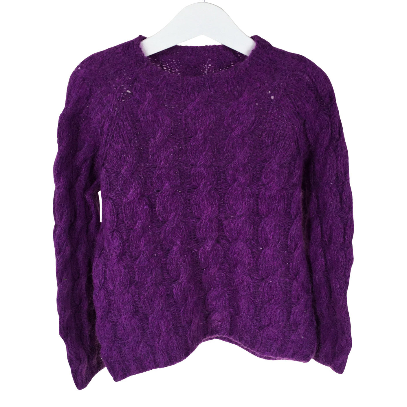 Tyttöjen Handmade - Neulepaita, koko 134 - 140 - Violetti (1)