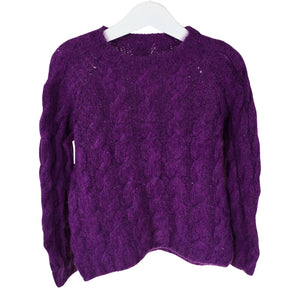 Tyttöjen Handmade - Neulepaita, koko 134 - 140 - Violetti (1)