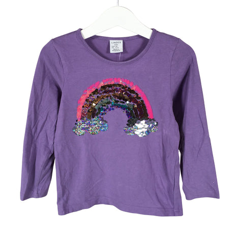 Tyttöjen Lindex - Trikoopaita, koko 104 - 110 - Violetti ()
