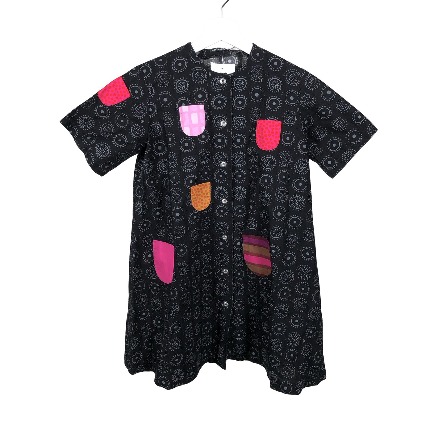 Tyttöjen Marimekko - Kangasmekko, koko 140 - 146 - Musta (1)