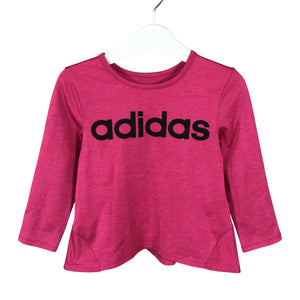 Tyttöjen Adidas - Urheilupaita, pitkät hihat, koko 98 - 104 - Pinkki (1)