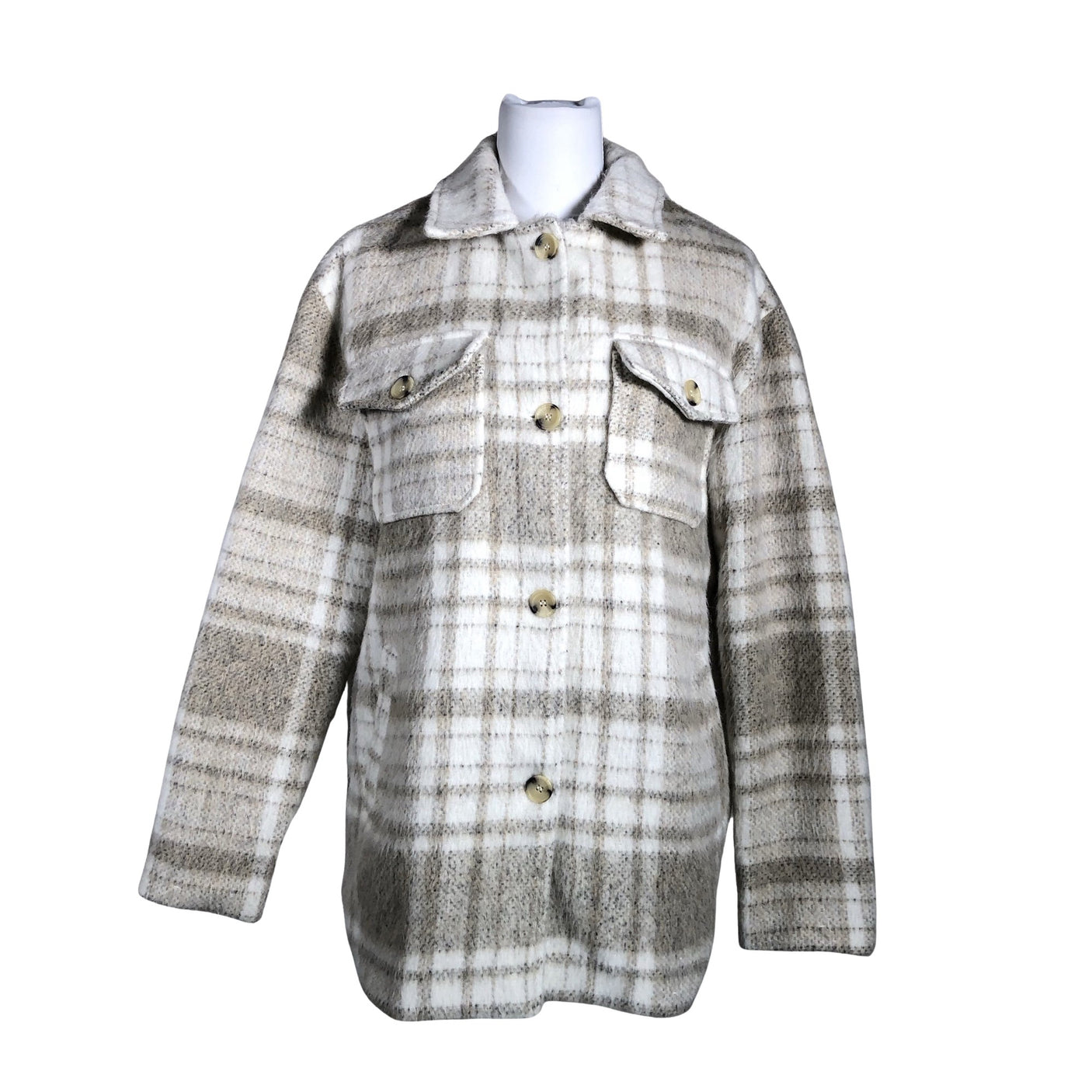 Naisten Na-KD - Villakangastakki, koko 36 - Beige (1)