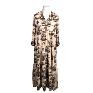 Naisten Gustav - Sifonkimekko, koko 42 - Beige (1)