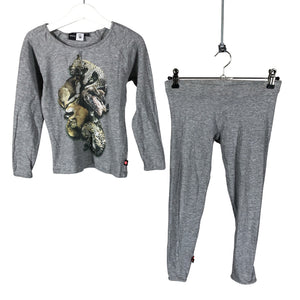 Tyttöjen Molo Kids - Trikoopaita, koko 122 - 128 - Harmaa (1)