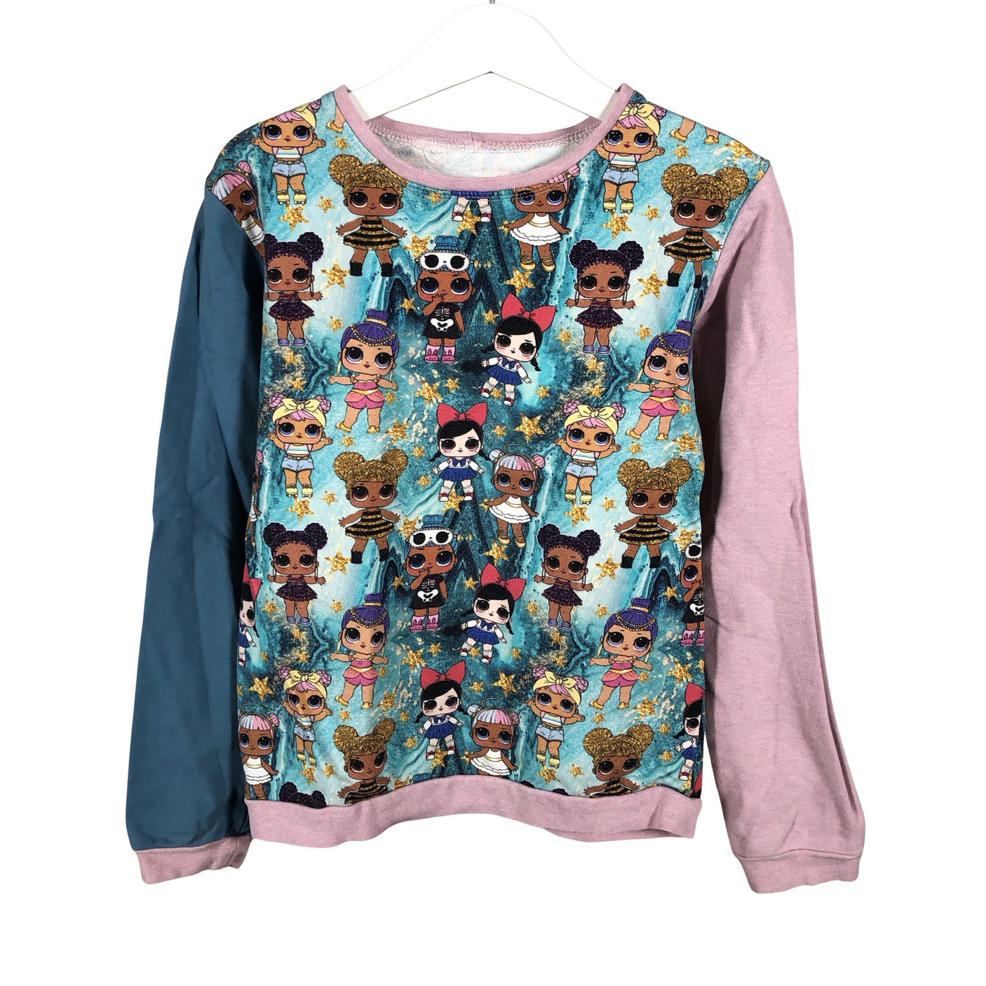 Tyttöjen Handmade - Collegepaita, koko 110 - 116 - Vaaleanpunainen (1)