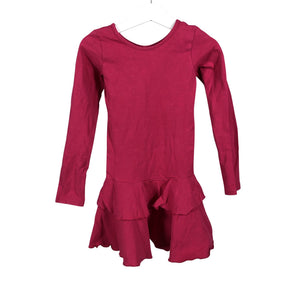 Tyttöjen Gugguu - Trikoomekko, koko 110 - 116 - Pinkki (1)