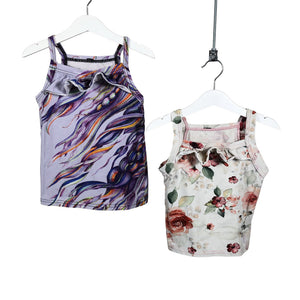 Tyttöjen Handmade - Trikootoppi, koko 98 - 104 - Violetti (1)