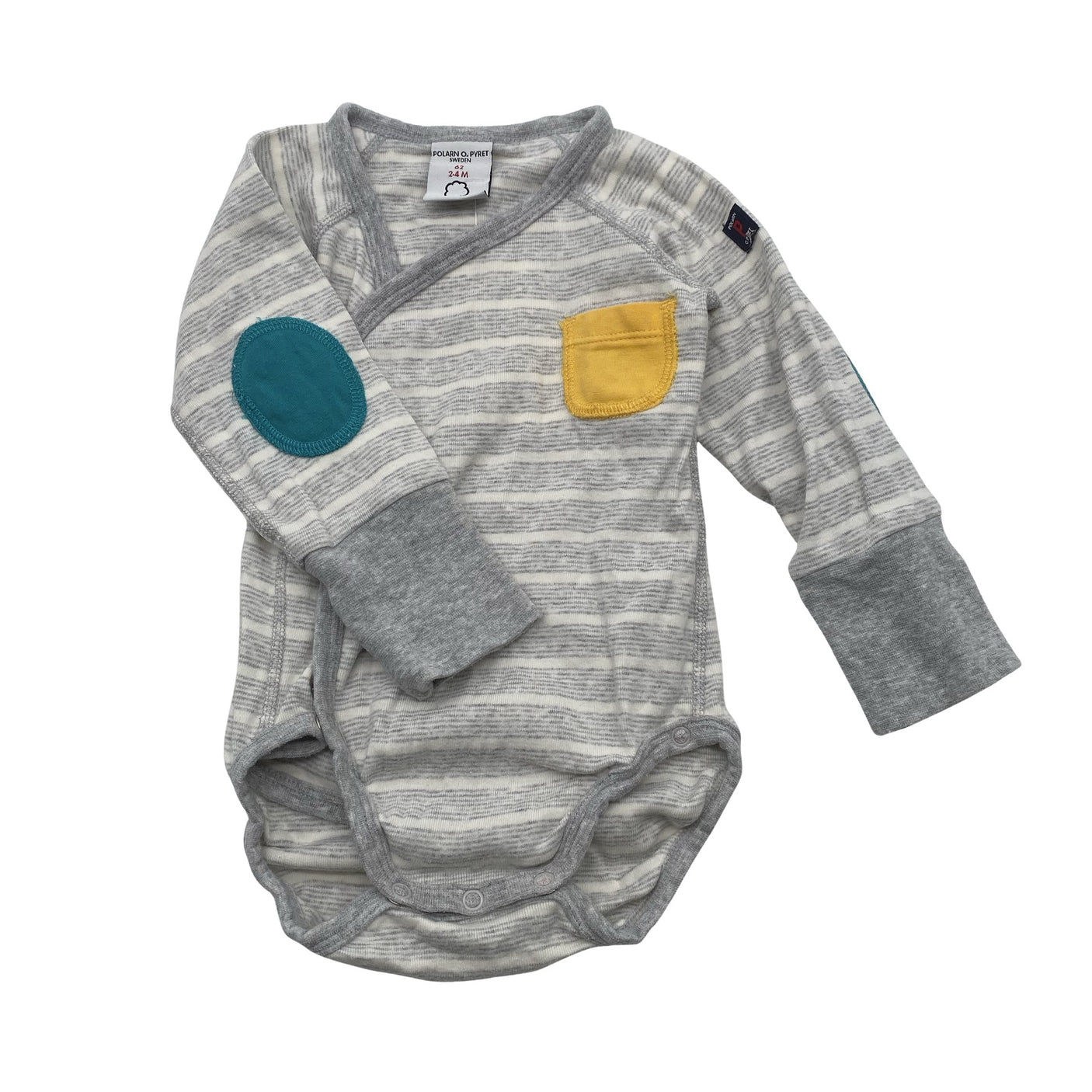 Unisex Polarn O. Pyret - Body, koko 56 - 62 - Harmaa (1)