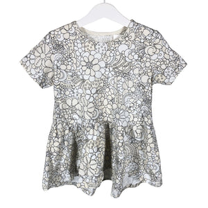 Tyttöjen Handmade - Trikoomekko, koko 122 - 128 - Beige (1)