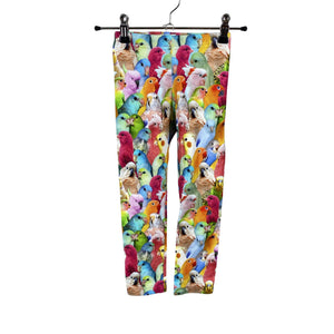 Tyttöjen Handmade - Leggingsit, koko 98 - 104 - Pinkki (1)