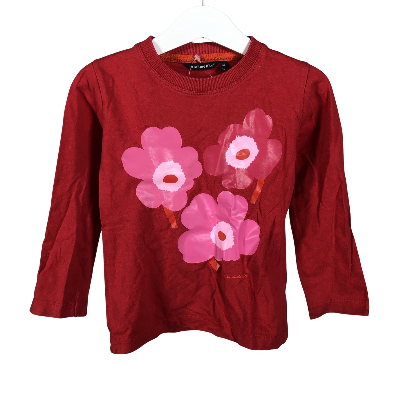 Tyttöjen Marimekko - Trikoopaita, koko 86 - 92 - Punainen (1)