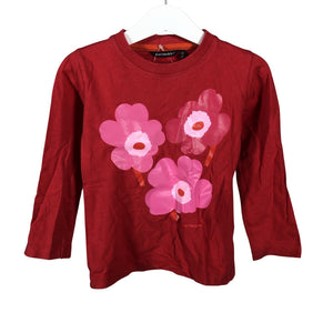 Tyttöjen Marimekko - Trikoopaita, koko 86 - 92 - Punainen (1)