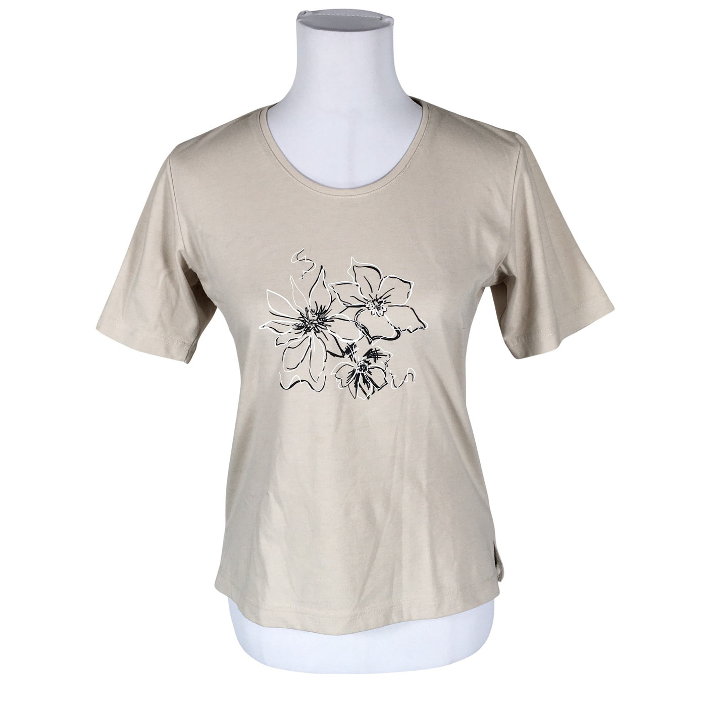 Naisten Signature - T-paita, koko 36 - Beige (1)
