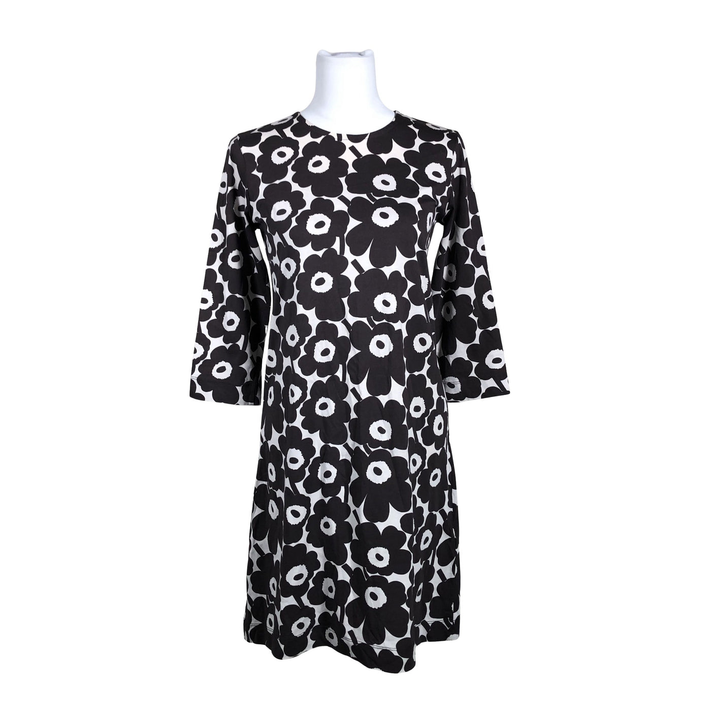 Naisten Marimekko - Trikoomekko, koko 34 - Ruskea (1)