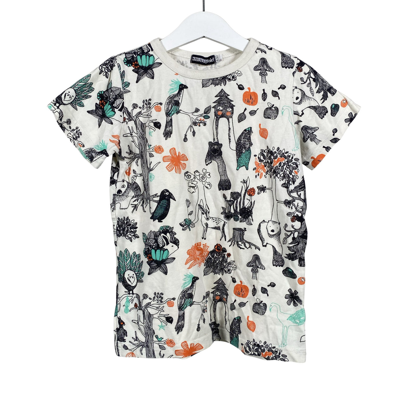 Unisex Aarrelabel - T-paita, koko 122 - 128 - Valkoinen (1)
