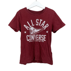 Unisex Converse - T-paita, koko 116 - 122 - Punainen (1)