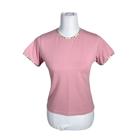 Naisten Burberry - T-paita, koko 38 - Vaaleanpunainen ()