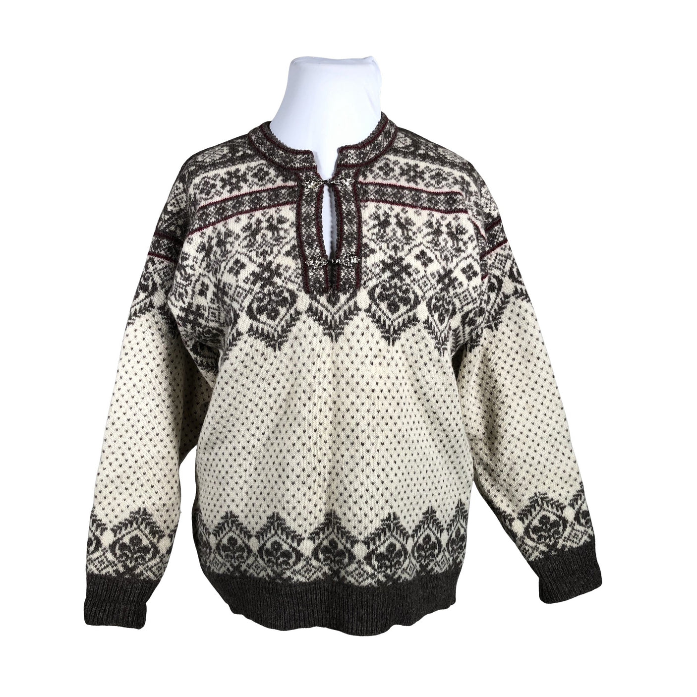 Naisten Handmade - Villapaita, koko 42 - Luonnonvalkoinen (1)