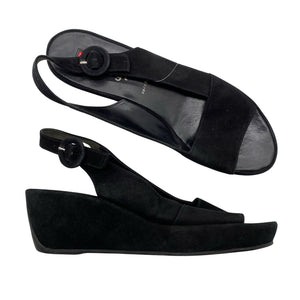 Naisten Högl - Kiilakorkosandaalit, koko 39 - Musta (1)