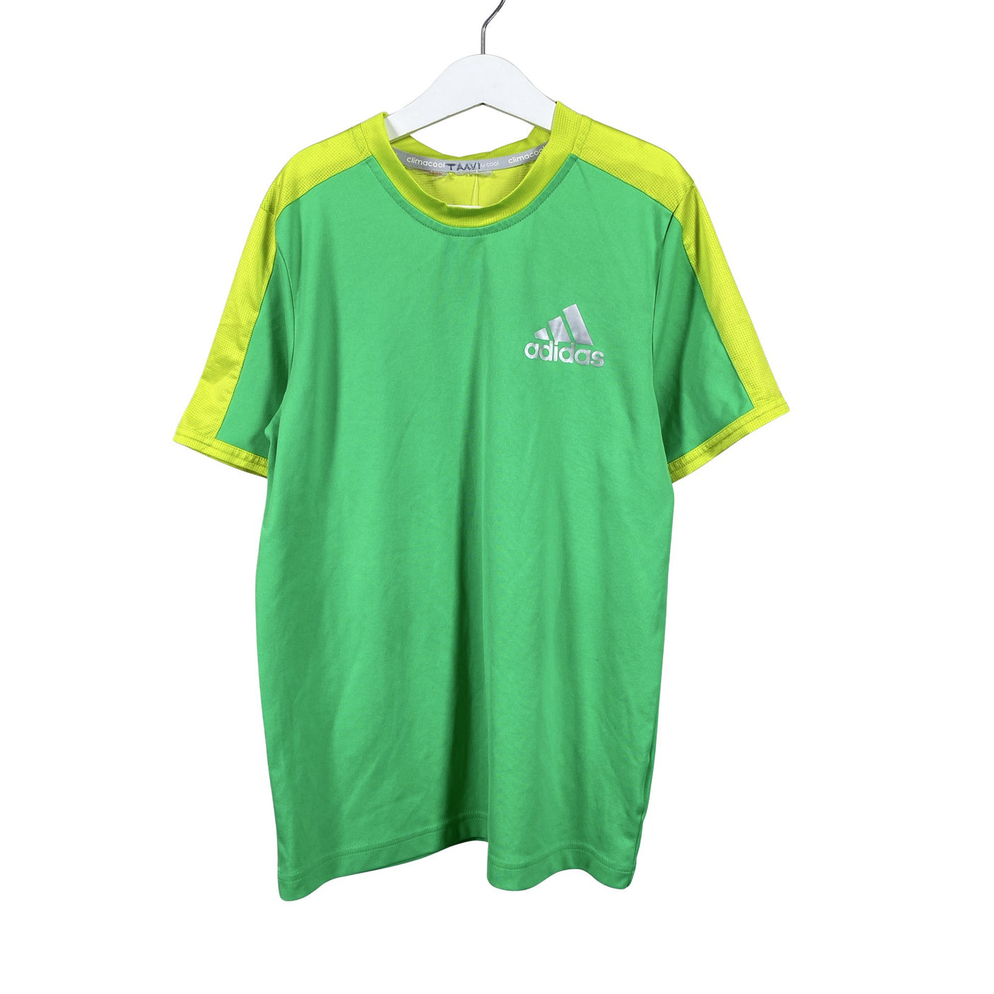 Poikien Adidas - Urheilupaita, lyhyet hihat, koko 122 - 128 - Vihreä (1)