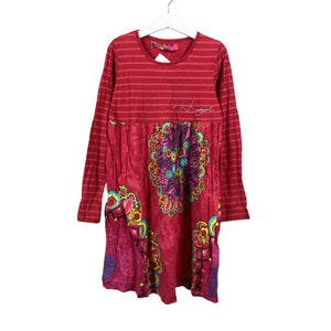 Tyttöjen Desigual - Trikoomekko, koko 134 - 140 - Punainen (1)