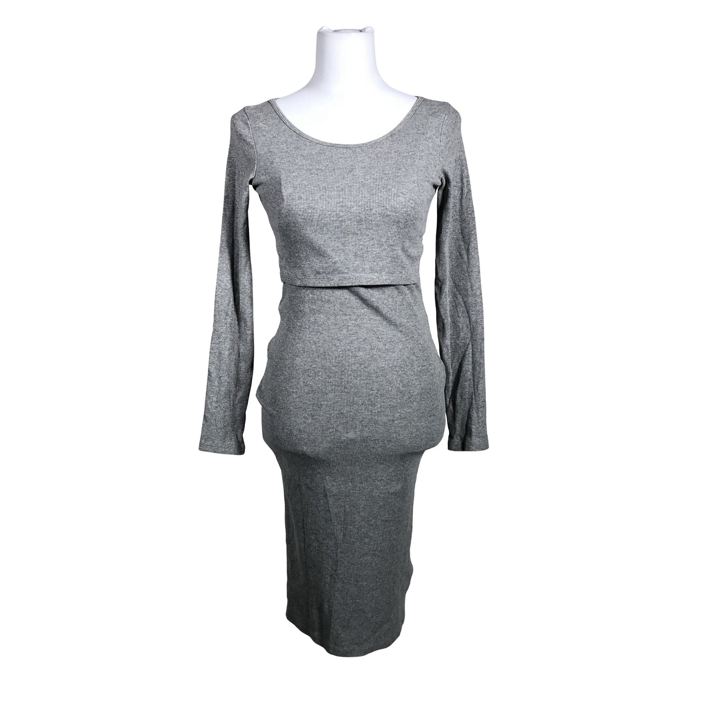 Naisten H&M Mama - Trikoomekko, koko 36 - Harmaa (1)