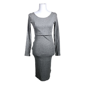 Naisten H&M Mama - Trikoomekko, koko 36 - Harmaa (1)