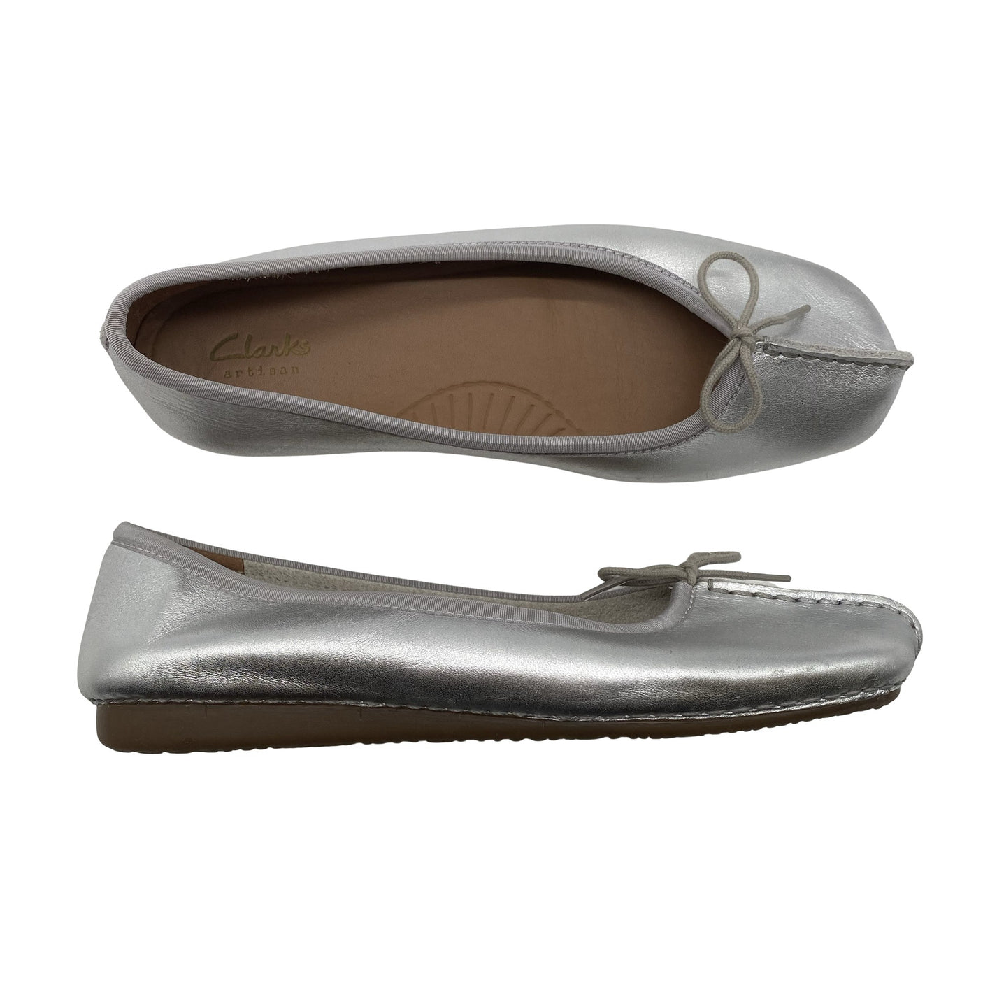 Naisten Clarks - Ballerinat, koko 38 - Hopea (1)
