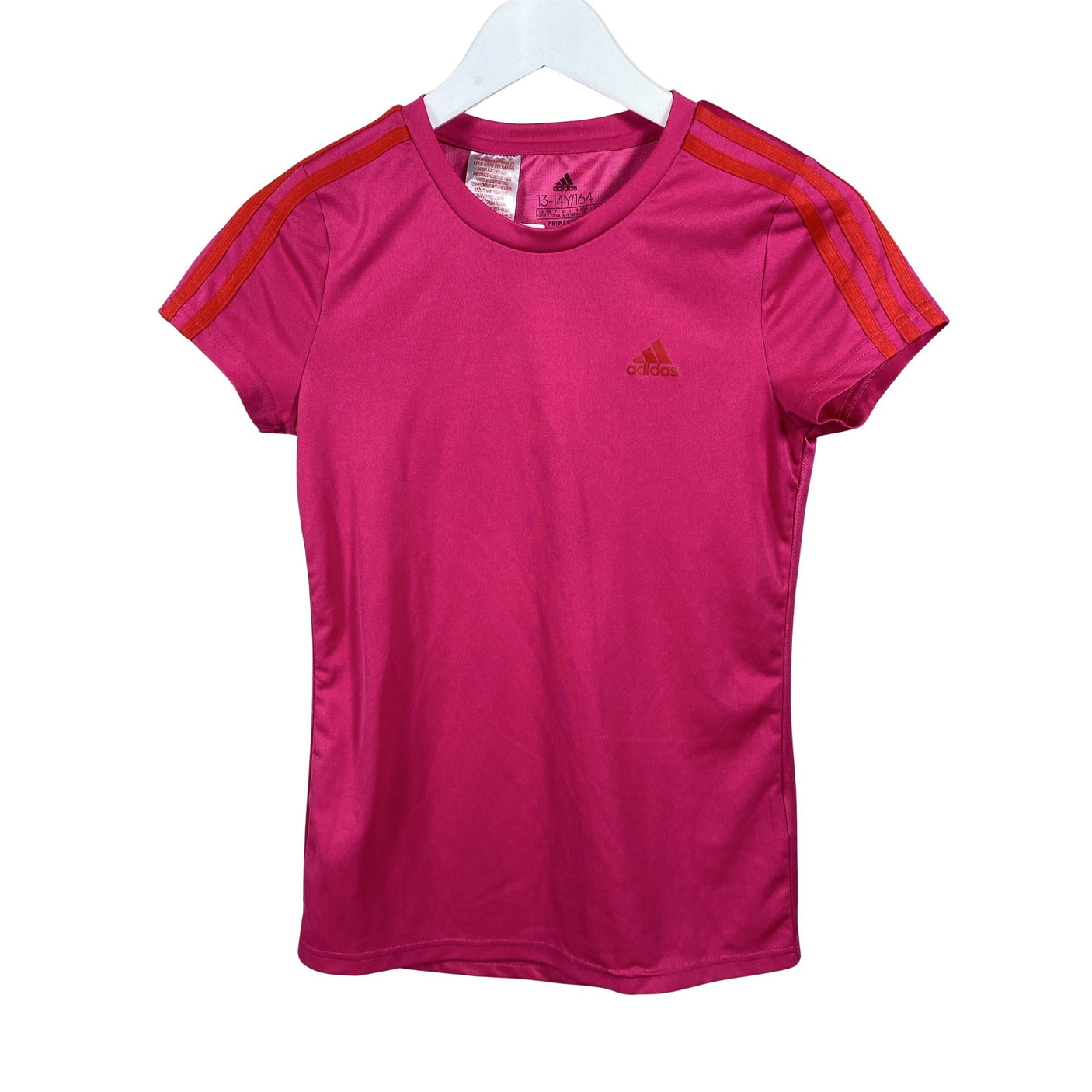 Tyttöjen Adidas - Urheilupaita, lyhyet hihat, koko 158 - 164 - Pinkki (1)
