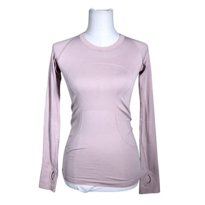 Naisten Lululemon - Urheilupaita, pitkät hihat, koko 34 - Vaaleanpunainen (1)