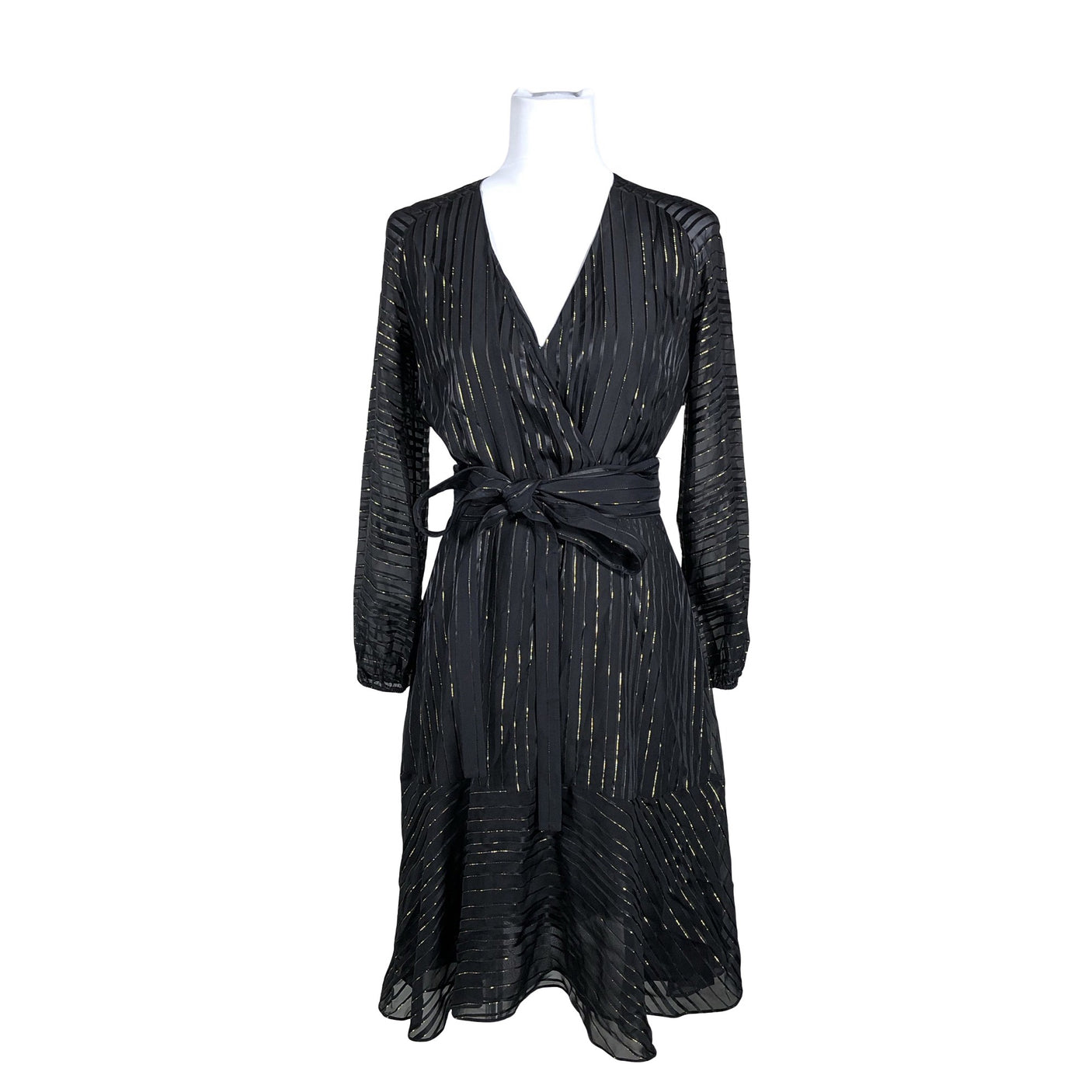 Naisten Massimo Dutti - Sifonkimekko, koko 36 - Musta (1)