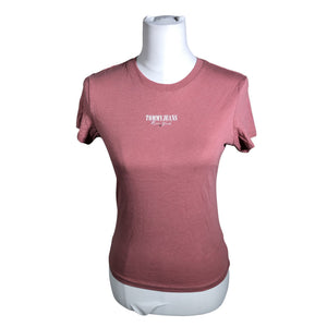 Naisten Tommy Jeans (Tommy Hilfiger) - T-paita, koko 38 - Vaaleanpunainen (1)
