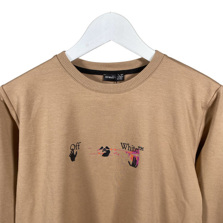 Unisex Off-White - Collegepaita, koko 164 - 170 - Beige (2)