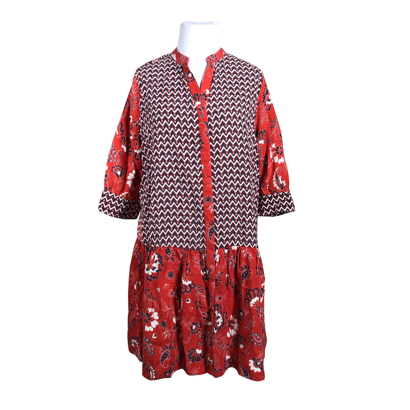 Naisten Ulla Popken - Sifonkimekko, koko 50 - Punainen (1)