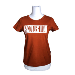 Naisten R-collection - T-paita, koko 34 - Oranssi (1)
