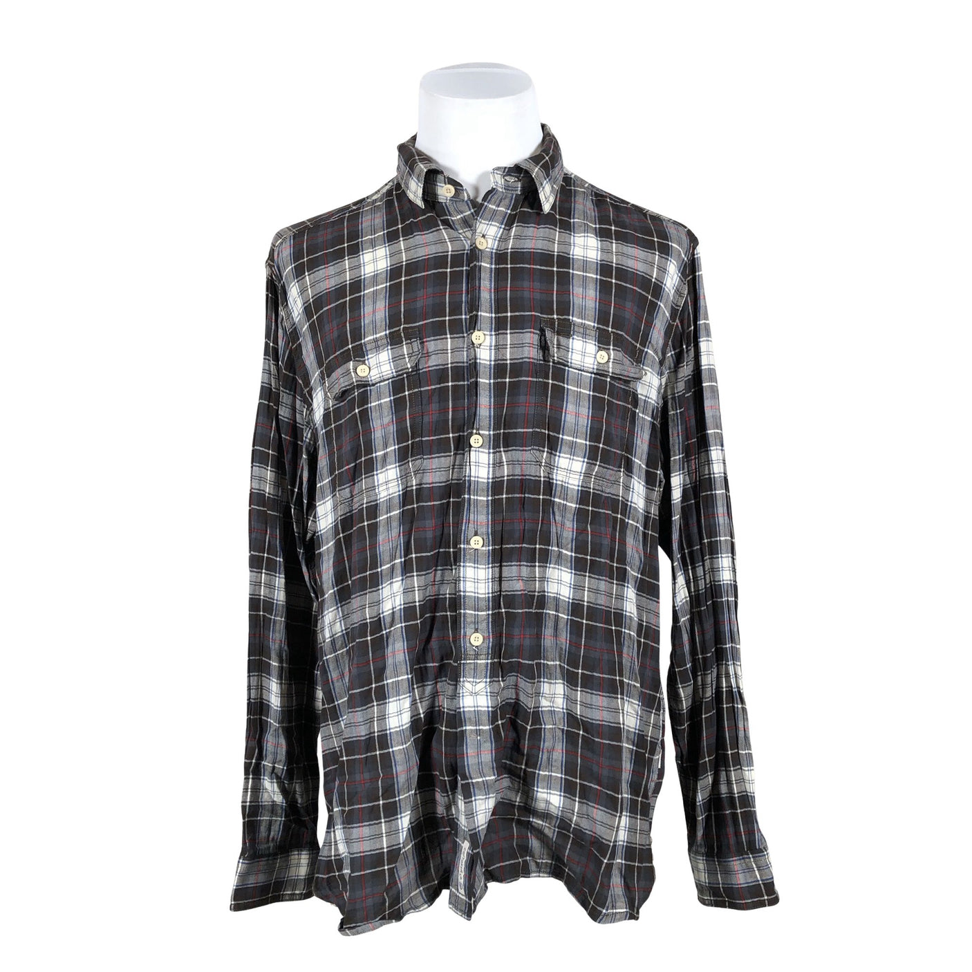 Miesten Cottonfield - Flanellipaita, koko XXL - Ruskea (1)