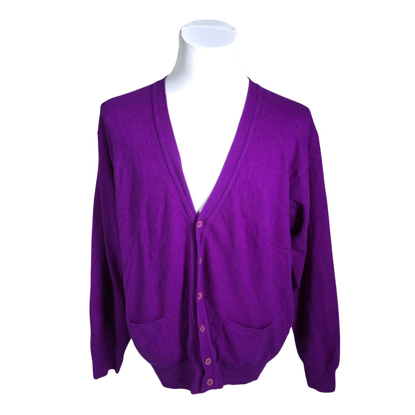 Miesten Benetton - Neuletakki, koko XXL - Violetti (1)