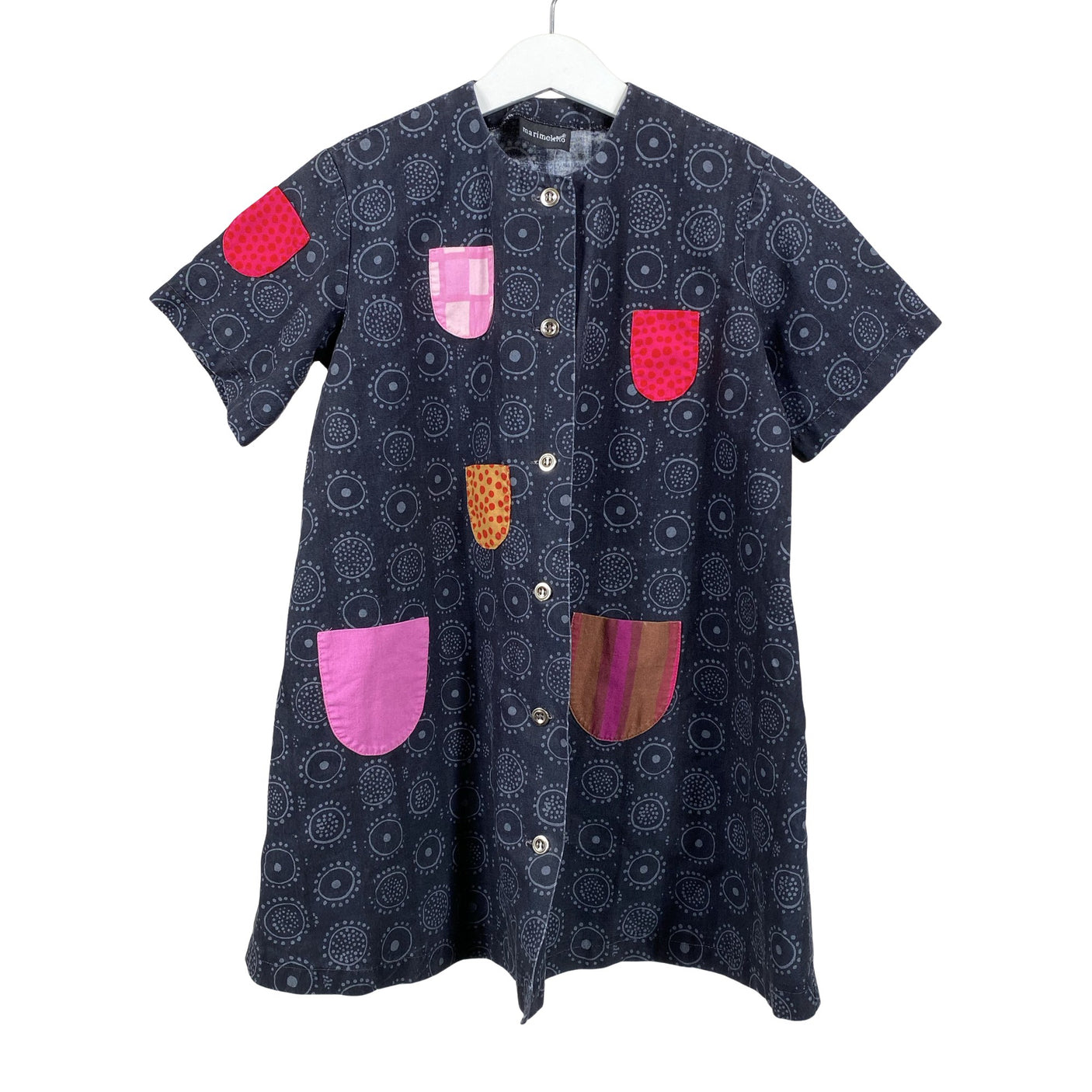 Tyttöjen Marimekko - Kangasmekko, koko 116 - 122 - Musta (1)