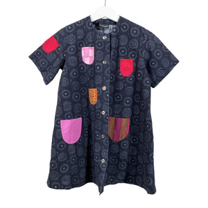 Tyttöjen Marimekko - Kangasmekko, koko 116 - 122 - Musta (1)