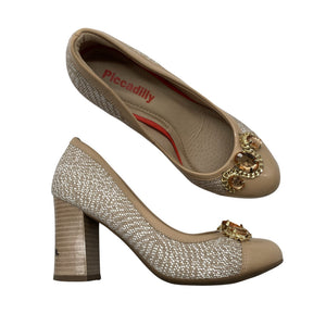 Naisten Piccadilly - Juhlakorkokengät, koko 36 - Beige (1)