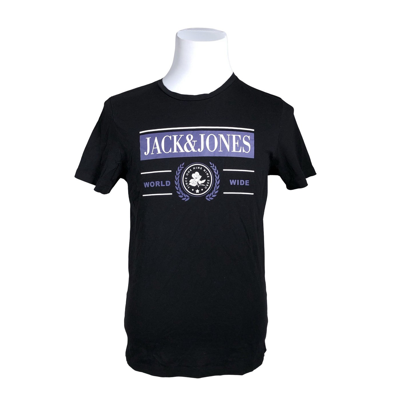 Miesten Jack & Jones - T-paita, koko S - Musta (1)