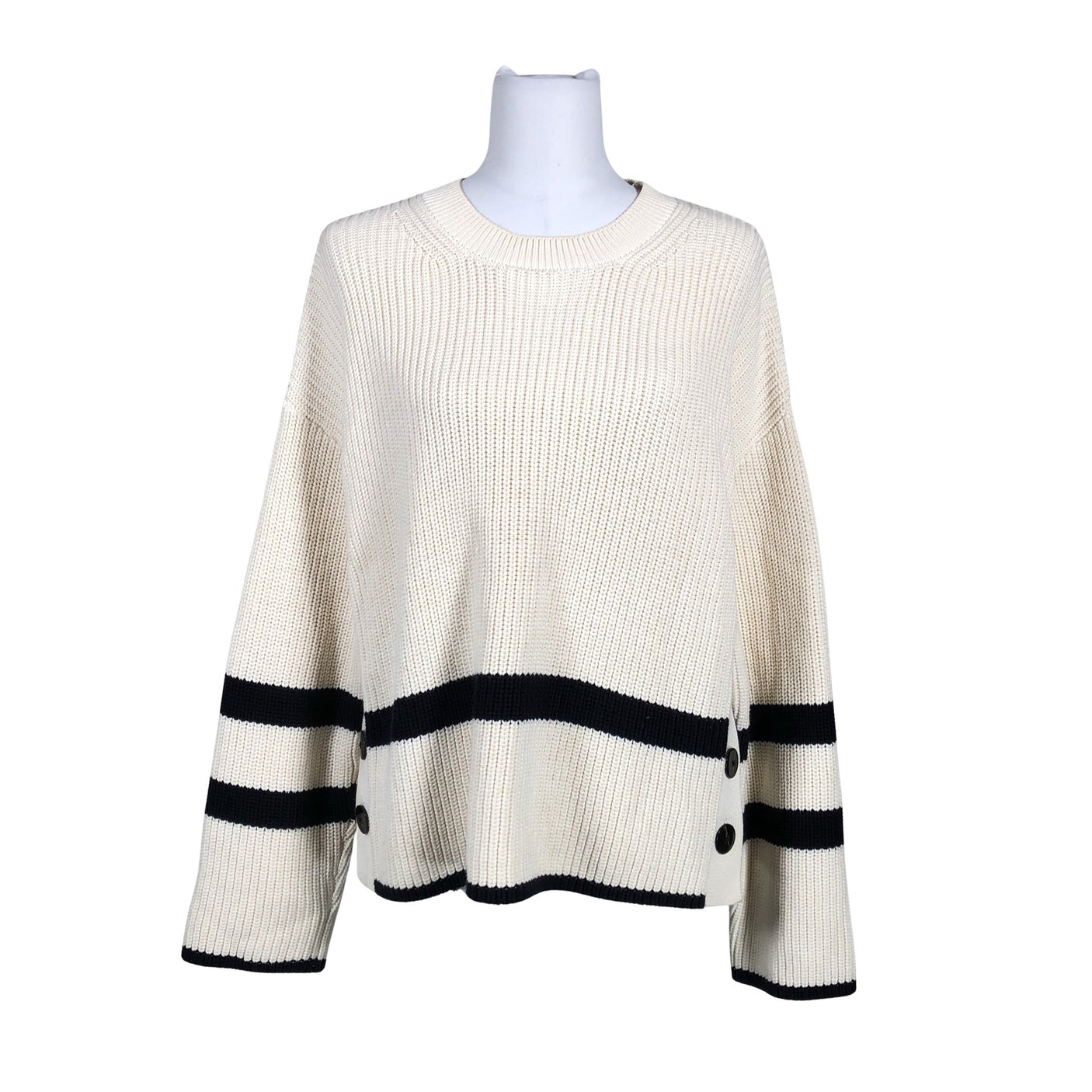 Naisten Massimo Dutti - Neulepaita, koko 36 - Luonnonvalkoinen (1)