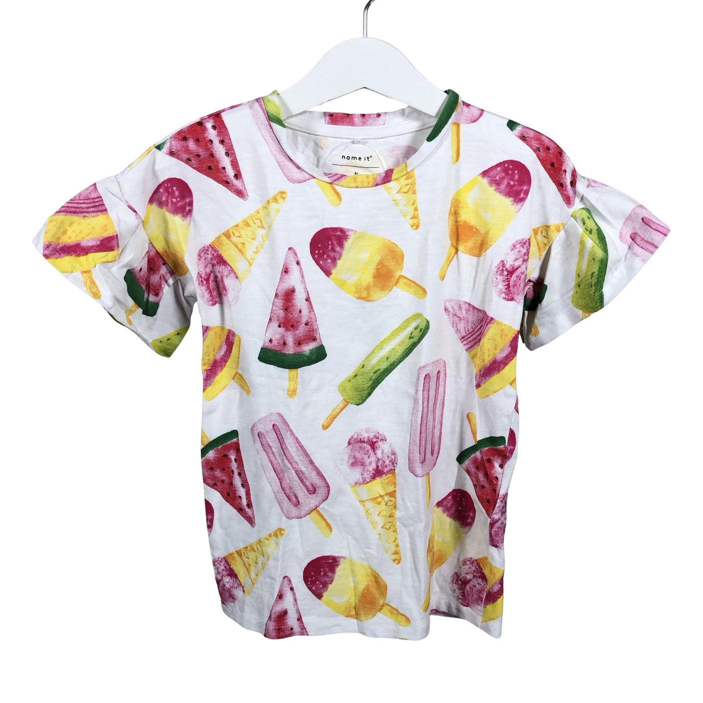 Unisex Name It - T-paita, koko 98 - 104 - Valkoinen (1)