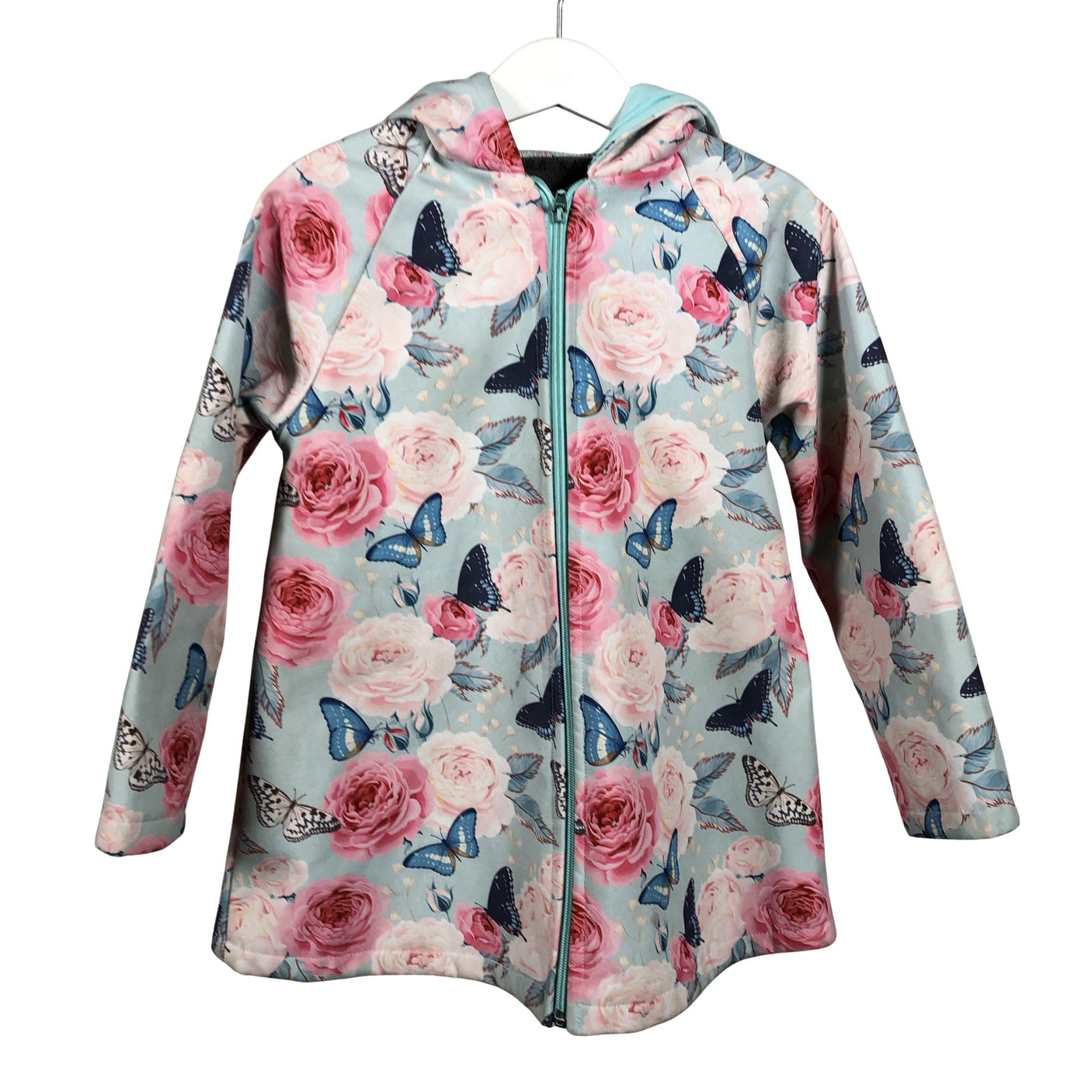 Tyttöjen Handmade - Softshell-takki, koko 122 - 128 - Vaaleansininen (1)
