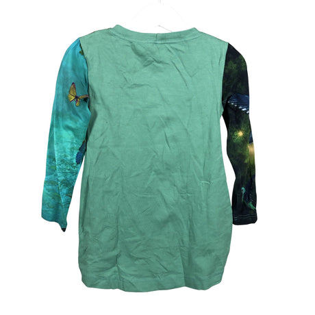 Tyttöjen Handmade - Trikoomekko, koko 110 - 116 - Vihreä (2)