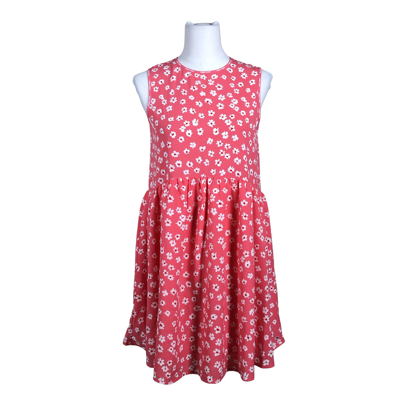 Naisten Tommy Jeans (Tommy Hilfiger) - Sifonkimekko, koko 36 - Pinkki (1)